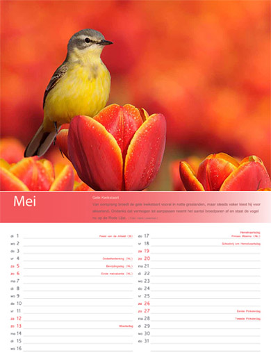 Binnenkant kalender