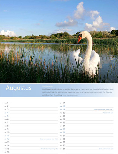 Binnenkant kalender