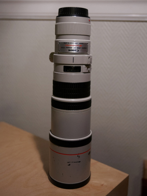 Te koop aangeboden Canon EF 400mm/F 5.6 L USM, gebruikssporen, optisch en mechanisch 100% in orde. Kom zelf even testen, lens wordt niet verstuurd.