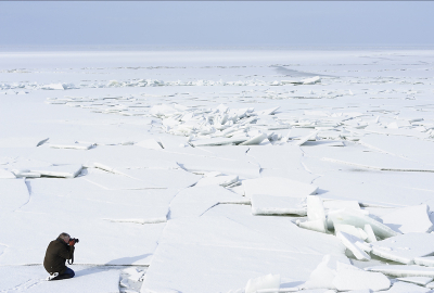 Foto gemaakt door Michel Geven. Plaats; Markerwaard. Kruiend ijs.