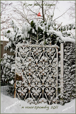 Vond het 'hartjes hekje' zo mooi onder de sneeuw zitten.