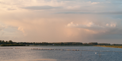 de sfeer afgelopen donderdag op de delta kijkend naar rechts ...van de zon af