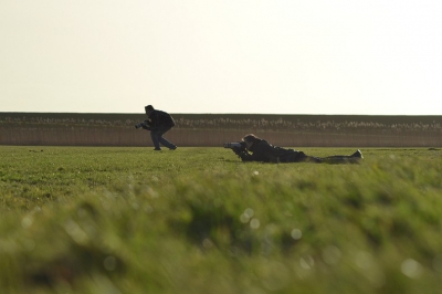 Het is niet de echt making-off maar toch op de zelfde plaats. 
Hier het uitendelijke resaltaat:
http://www.birdpix.nl/album_page.php?pic_id=342457