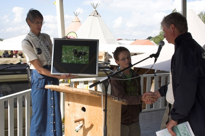 Sam Janssen, winnaar van de vogelfotowedstrijd voor jeugd tot 16 jaar.